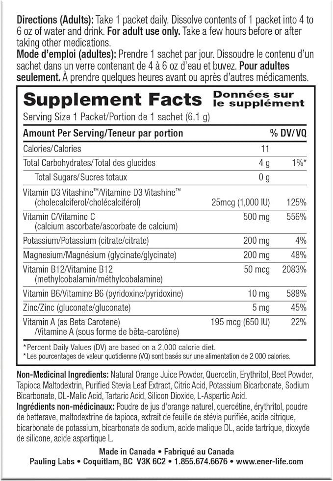 Ener-D Sugar-Free Orange Vitamin D3 (24 Packets)