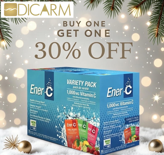 Ener-C Vitamin C Holiday BOGO Deal: Buy One, Get 2nd One 30% Off! Add 2 to cart to save 🎄