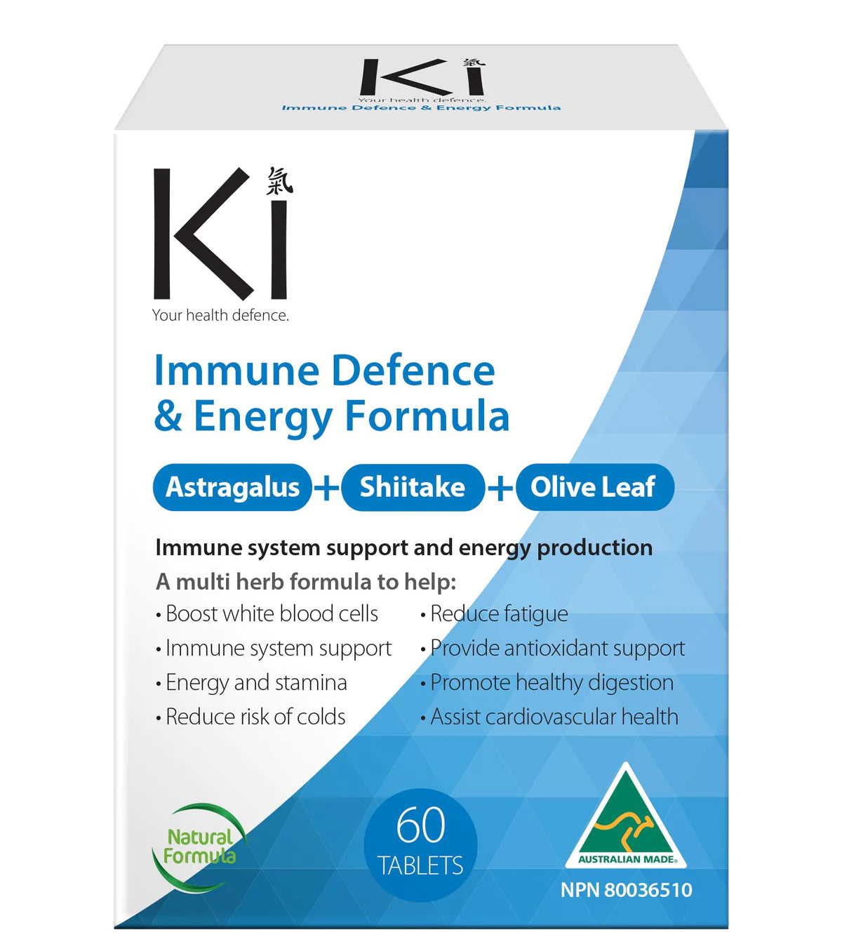 KI Immune Defence & Energy Formula 60Tab