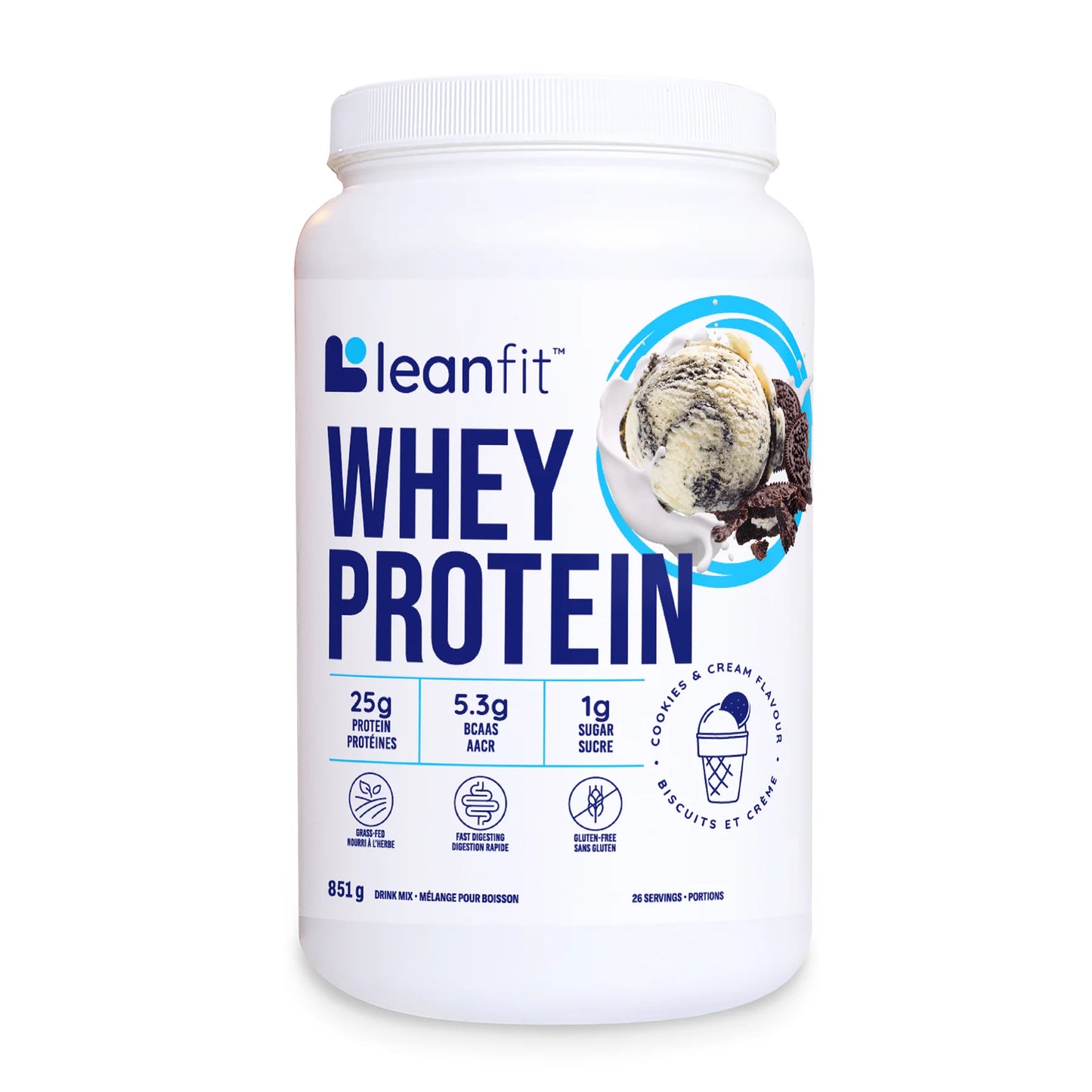 Leanfit Whey Protein™- Cookies & Cream 851g