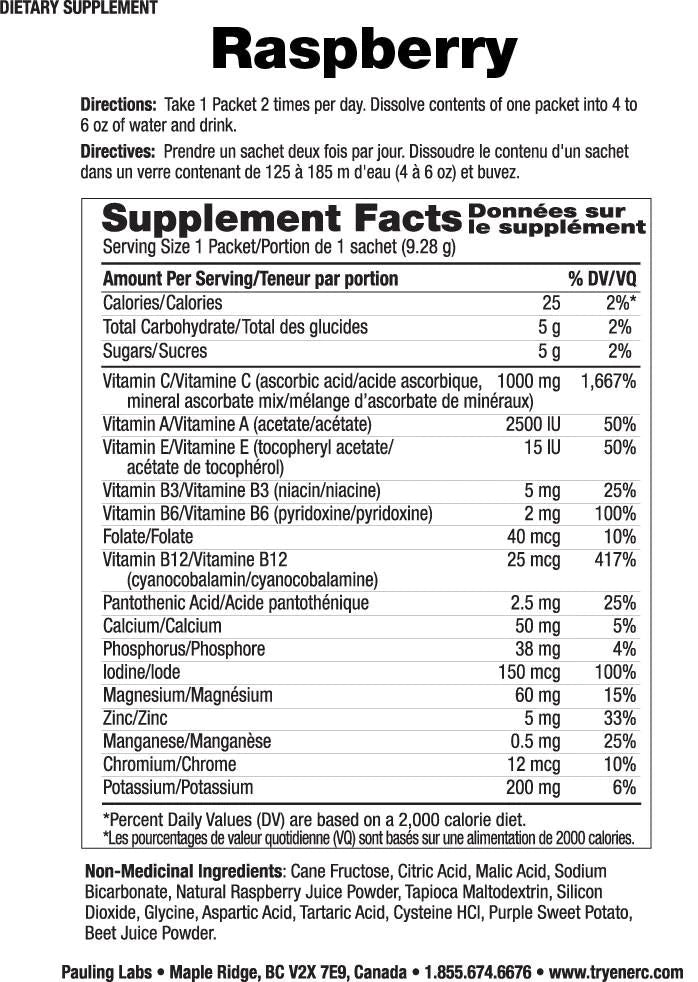 Ener-C Raspberry-Multivitamin drink mix -1000 mg Vitamin C -30 Packets