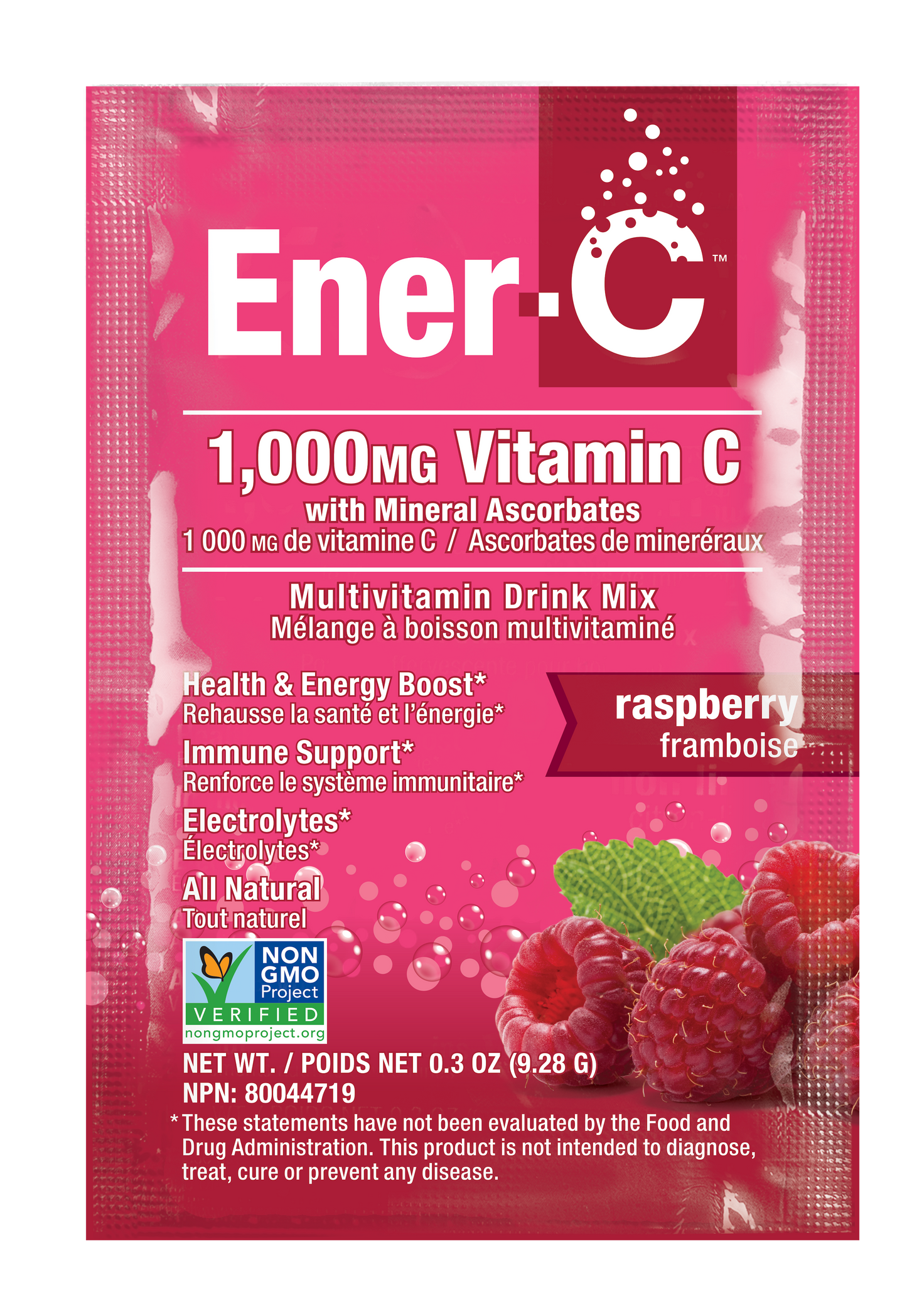 Ener-C Raspberry-Multivitamin drink mix -1000 mg Vitamin C -30 Packets