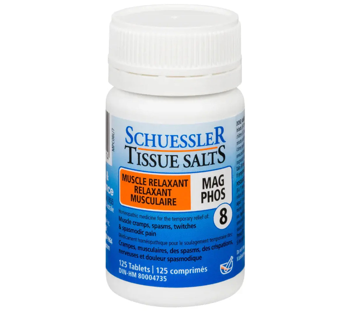 Schuessler Tissue Salts 125 - Mag Phos, No. 8 | Muscle Relaxant