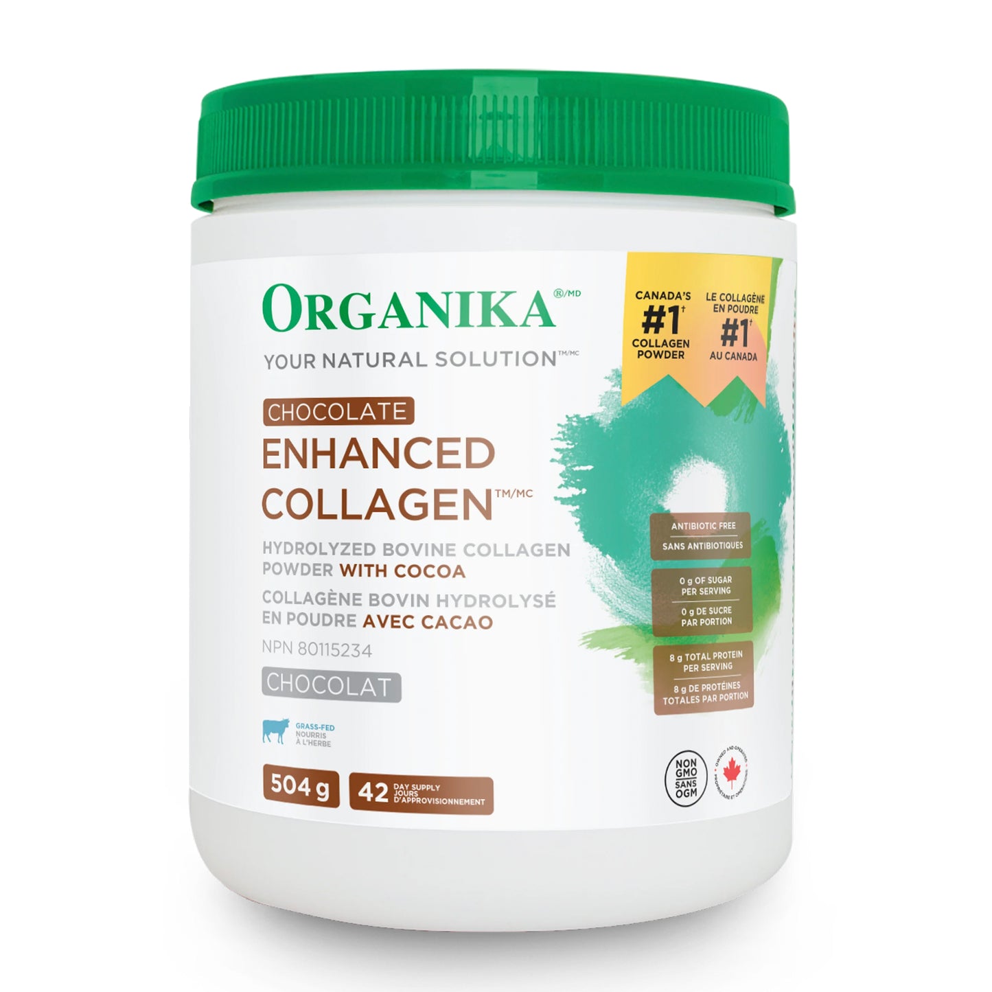 Organika Chocolate Enhanced Collagen 504g