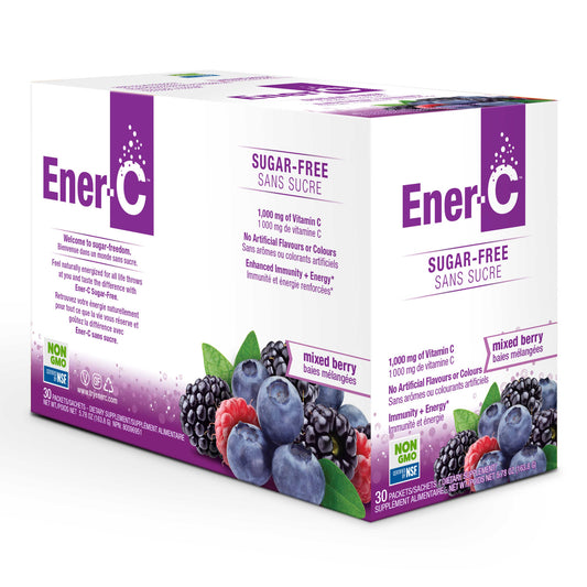 Ener-C Sugar-Free Mixed Berry -Multivitamin Drink Mix-1000 mg Vitamin C -30 Packets