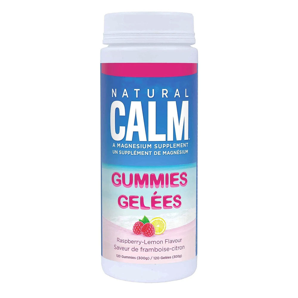 Natural Calm Magnesium- Raspberry-Lemon-120 Gummies