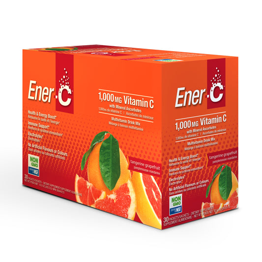 Ener-C Tangerine Grapefruit- Multivitamin drink mix -1000 mg Vitamin C -(30 Packets)