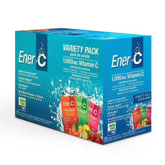 Ener-C Variety Pack- Multivitamin drink mix -1000 mg Vitamin C 30 Packets