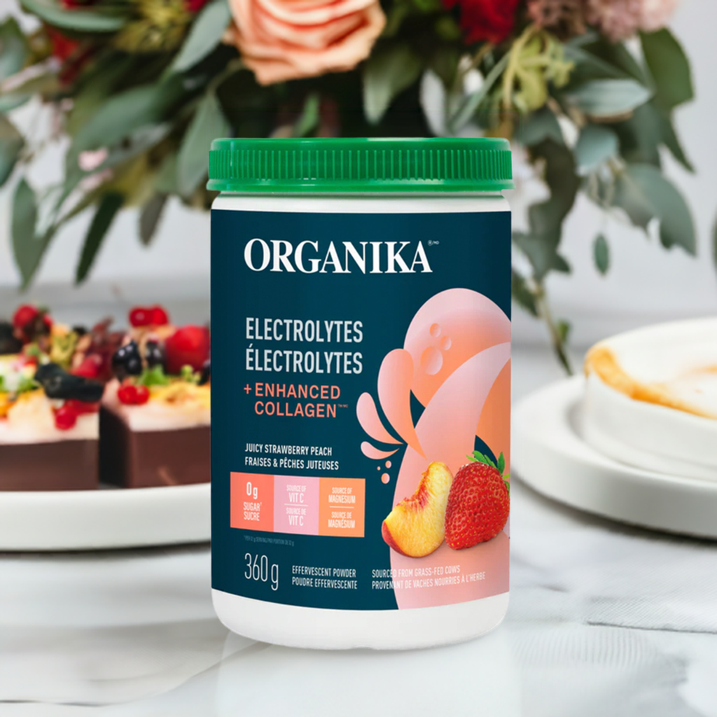 Organika Electrolytes + Enhanced Collagen - Juicy Strawberry Peach 360 g