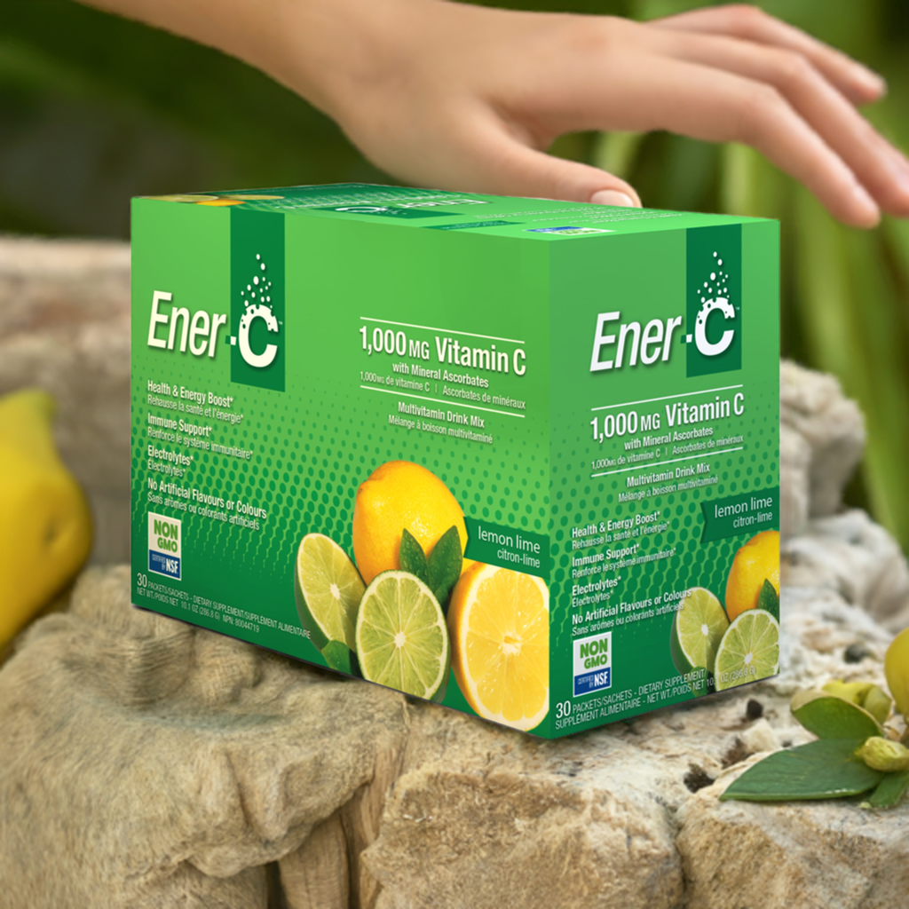 Ener-C Lemon Lime -Multivitamin drink mix -1000 mg Vitamin C -30 Packets