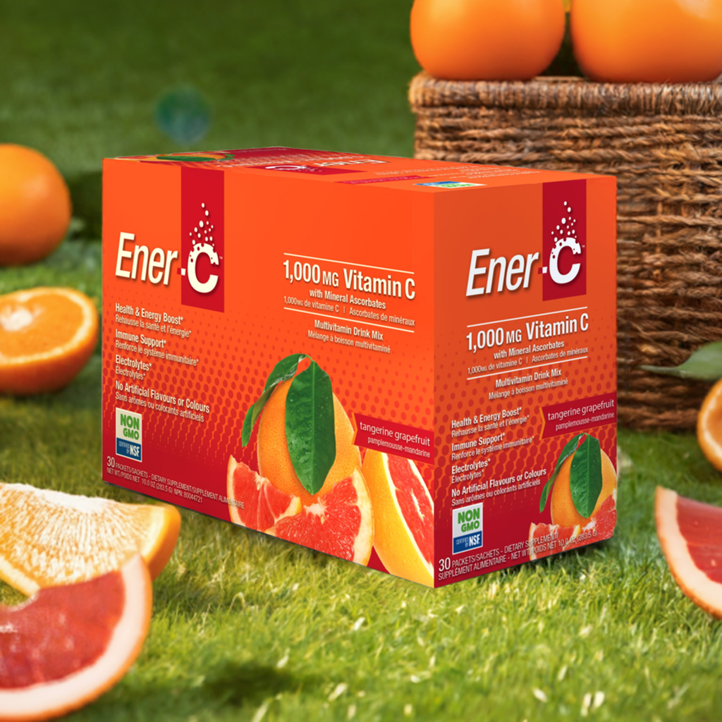 Ener-C Tangerine Grapefruit- Multivitamin drink mix -1000 mg Vitamin C -(30 Packets)