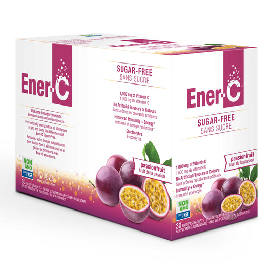 Ener-C Sugar-Free Passionfruit Sugar-Free Multivitamin drink mix 1000 mg Vitamin C -(30 Packets)